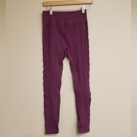 Krimson Klover Pants - Krimson Klover M Purple Burgundy Knit Seamless Leggings